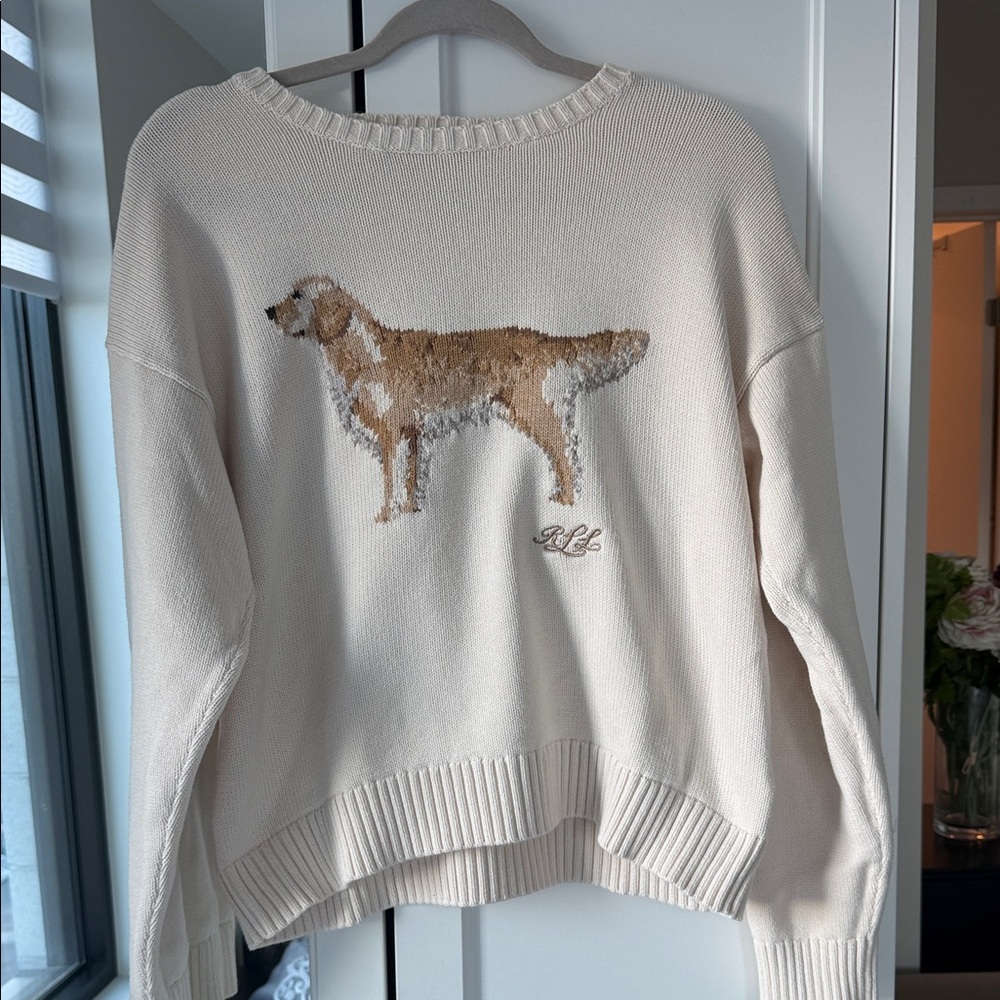 Ralph Lauren golden retriever sweater